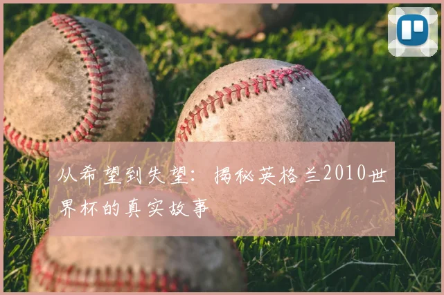 从希望到失望:揭秘英格兰2010世界杯的真实故事