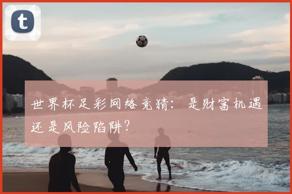 世界杯足彩网络竞猜：是财富机遇还是风险陷阱？